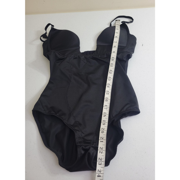 Dr. Robert Rey Shapewear Bodysuit Instant Shape Black Women's 36B Plunge - Picture 4 of 11